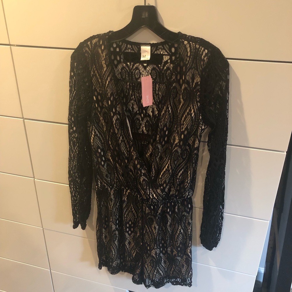Love Culture Lace Embroidered Romper